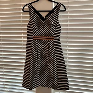 MAEVE Anthropologie Mitered Striped Dress